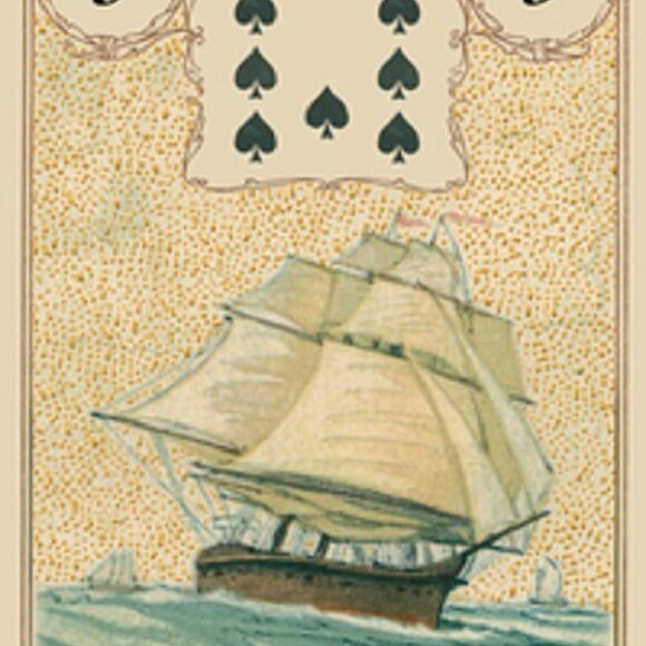 Golden Lenormand Oracle Set, Gold Foil, beginner tarot, deck and guidebook, bord - Picture 2 of 5